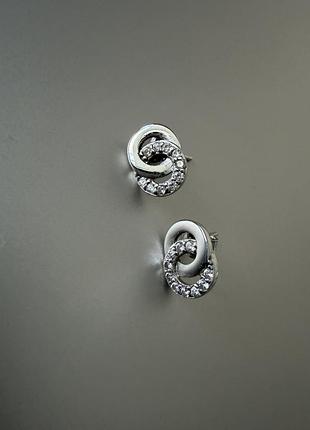 Сережки бижутерия bijou серебро