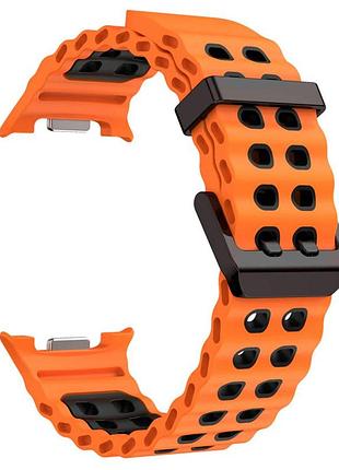 Ремінець силіконовий primolux ocean для годинника samsung galaxy watch 8 - orange