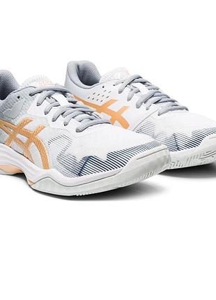 Кросівки жіночі asics білі, помаранчеві, розмір 39.5