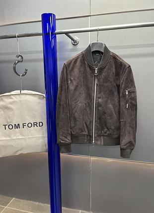 Замшевый бомбер косуха кожаная натуральная кожа tom f*rd