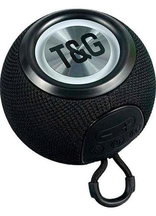 Портативная колонка bluetooth tg337 с rgb подсветкой, speakerphone, радио, black тм tg