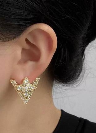 Сережки конюшина з великою застібкою