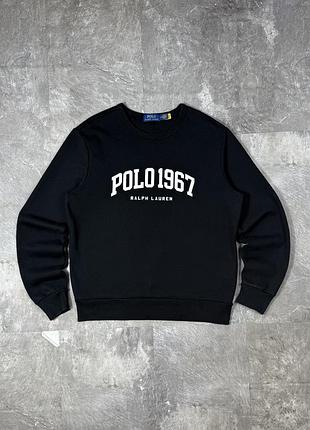 Світшот polo ralph lauren polo 1967 чорний свитшот поло ральф лорен чоловічий кофта толстовка худі світшот