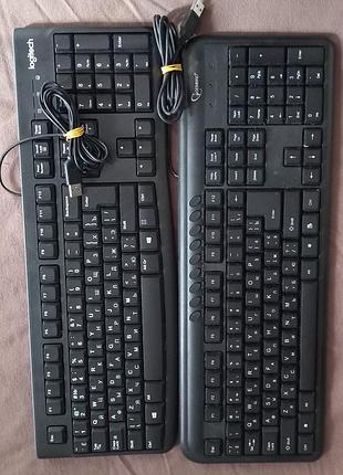 Клавіатури logitech k120 та gembird multimedia usb
