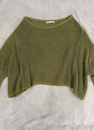 Светр жіночий pull&bear зелений 4