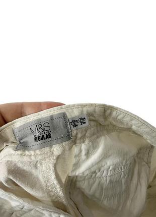 Білі прямі світлі брюки marks&spencer 4