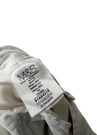 Білі прямі світлі брюки marks&spencer 5