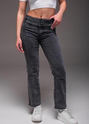 Джинси жіночі сірі slim fit