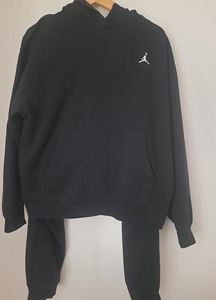 Спортивний костюм чоловічий jordan чорний теплий
