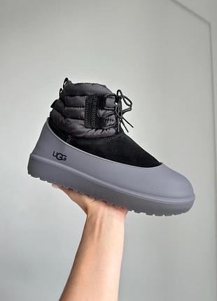 Уггі унісекс ugg classic mini lace-up black