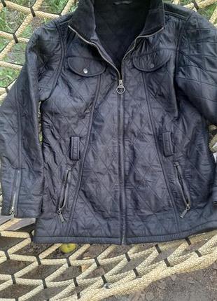 Куртка жіноча barbour utility polarquilt стьобана чорна