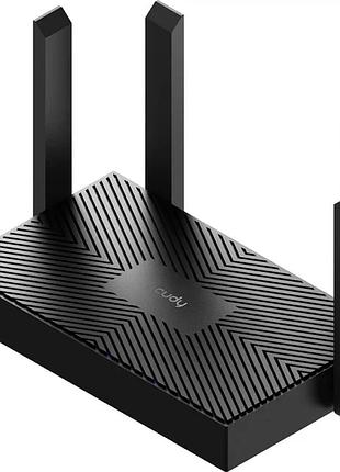 Гігабітний роутер cudy wr1500 ax1500 wi-fi 6 з beamforming та mu-mimo стаціонарний маршрутизатор 4 антени