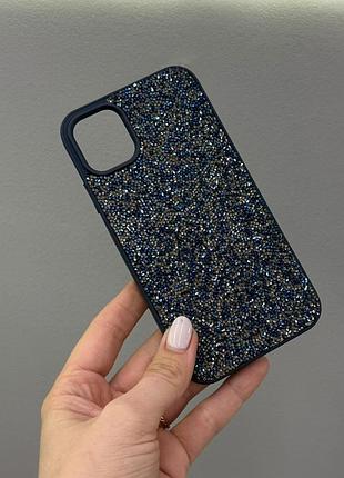 Премиум чехол со стразами для айфона 11,чехол-накладка swarovski case для iphone 11 (черный)