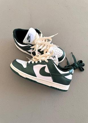 Кроссовки nike sb dunk low vintage chameleon green white