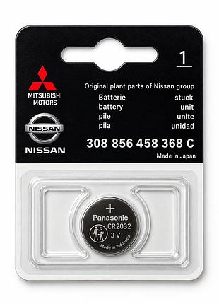 Оригинальная батарейка mitsubishi nissan cr2032 3v panasonic для смарт ключа 308 856 458 368 c