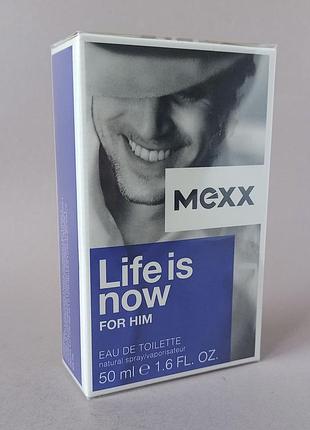 Mexx life is now for him 50 мл для мужчин (оригинал)