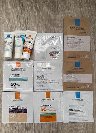 Набір пробників la roche-posay та cerave асорті для обличчя