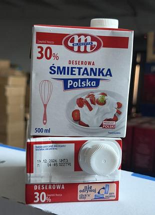 Вершки mlekovita dessert cream polska 36%і 500 мл і 30%