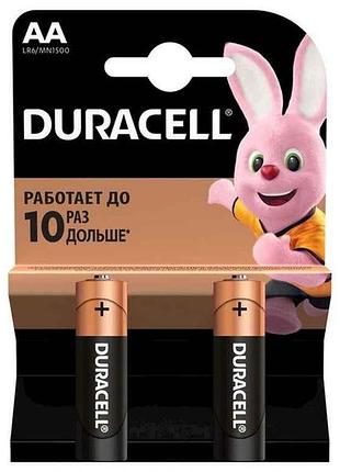 Батарейка щелочная lr6/aa 2шт (блистер) basic 1.5v 76921 тм duracell