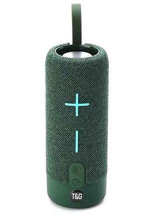 Портативна колонка bluetooth tg619c з rgb підсвічуванням, speakerphone, радіо, green тм tg