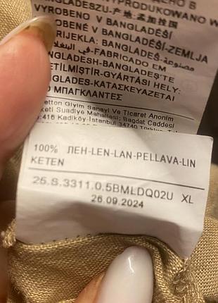 Рубашка 100% лён benetton 5