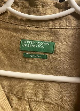 Рубашка 100% лён benetton 3