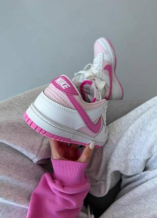 Кросівки nike sb dunk low pink white 3
