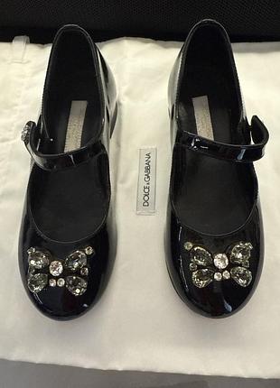 Туфлі для дівчаток dolce&gabbana чорні лаковані
