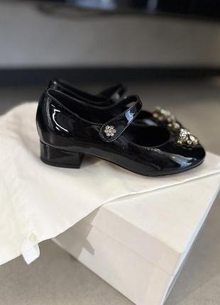 Туфлі для дівчаток dolce&gabbana чорні лаковані 4