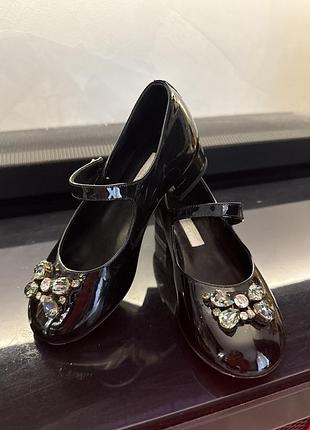 Туфлі для дівчаток dolce&gabbana чорні лаковані 5