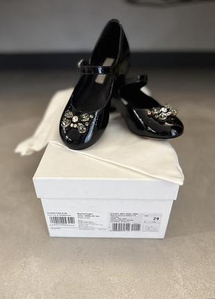 Туфлі для дівчаток dolce&gabbana чорні лаковані 3