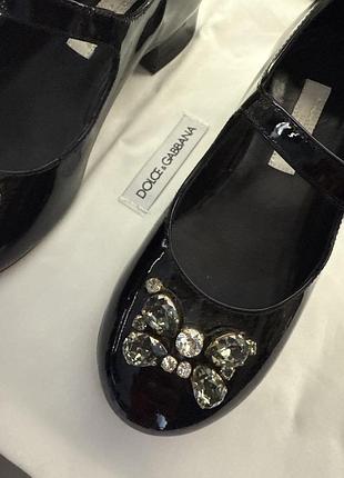 Туфлі для дівчаток dolce&gabbana чорні лаковані 6