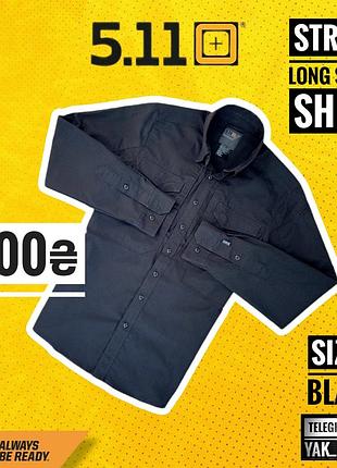 Чоловіча сорочка 5.11 tactical long sleeve shirt чорна
