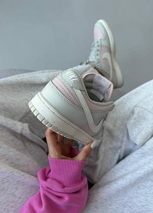 Кросівки nike sb dunk low pink grey white 3