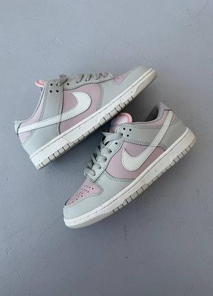 Кросівки nike sb dunk low pink grey white 8