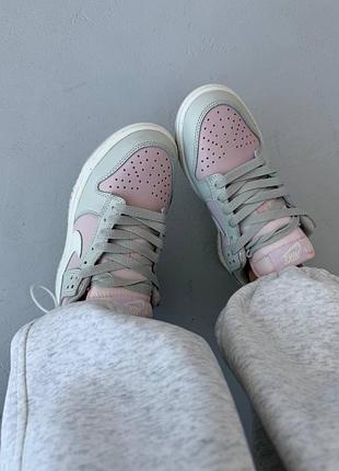 Кросівки nike sb dunk low pink grey white 7
