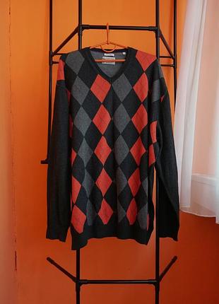 Pierre cardin 62 | светр argyle бавовна-кашемір
pierre cardin v-neck sweater 62 cotton cashmere