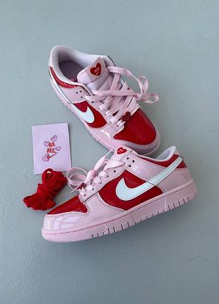 Кросівки nike sb dunk | valentines day red / pink