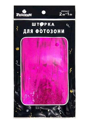 Шторка для фотозоны сатин 1х2м фуксия #176 тм pelican