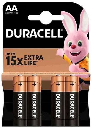 Батарейка лужна lr6/aa 4шт (блістер) extra life тм duracell