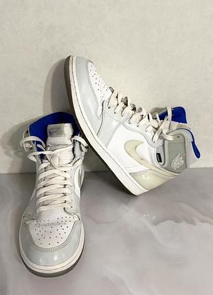 Кросівки nike високі білі з синім 3