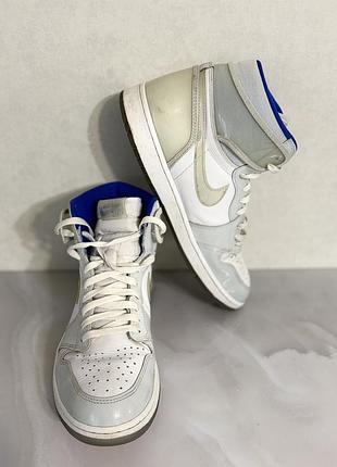 Кросівки nike високі білі з синім 2