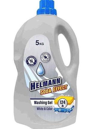 Гель для стирки 5л soda effect для белых и цветных вещей тм helmann