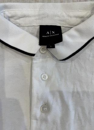 Поло чоловіче armani exchange біле 3