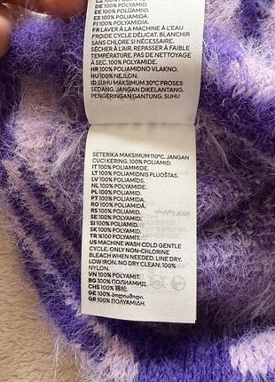 Теплая мохеровая шапка с подворотом h&m 3