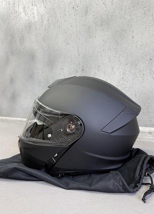 Шолом mt genesis r sv pure, l, чорний. мотошлем