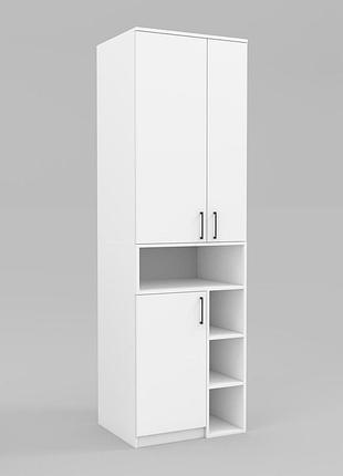 Шафа для одягу tetris т-3 антрацит 650/520/2100 мм, модульна система для дитячої, дсп білий
