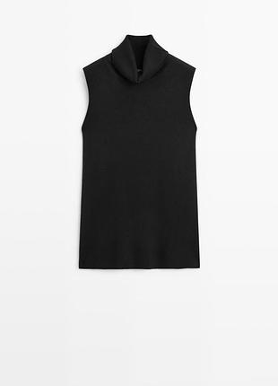 Базовый хлопковый топ с горловиной р. xl