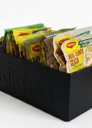 Органайзер для спецій та приправ «kitchen» (чорний)