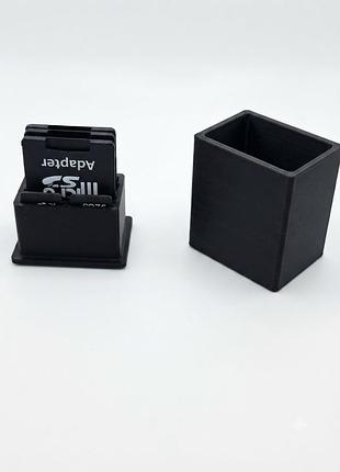 Компактный кейс для карт памяти: 3 sd + 4 microsd, черный